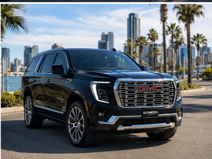 GMC Yukon XL Denali — Elite Mexico Tours fleet GMC Yukon XL Denali SUV used by Elite Mexico Tours for private San Diego to Baja transportation