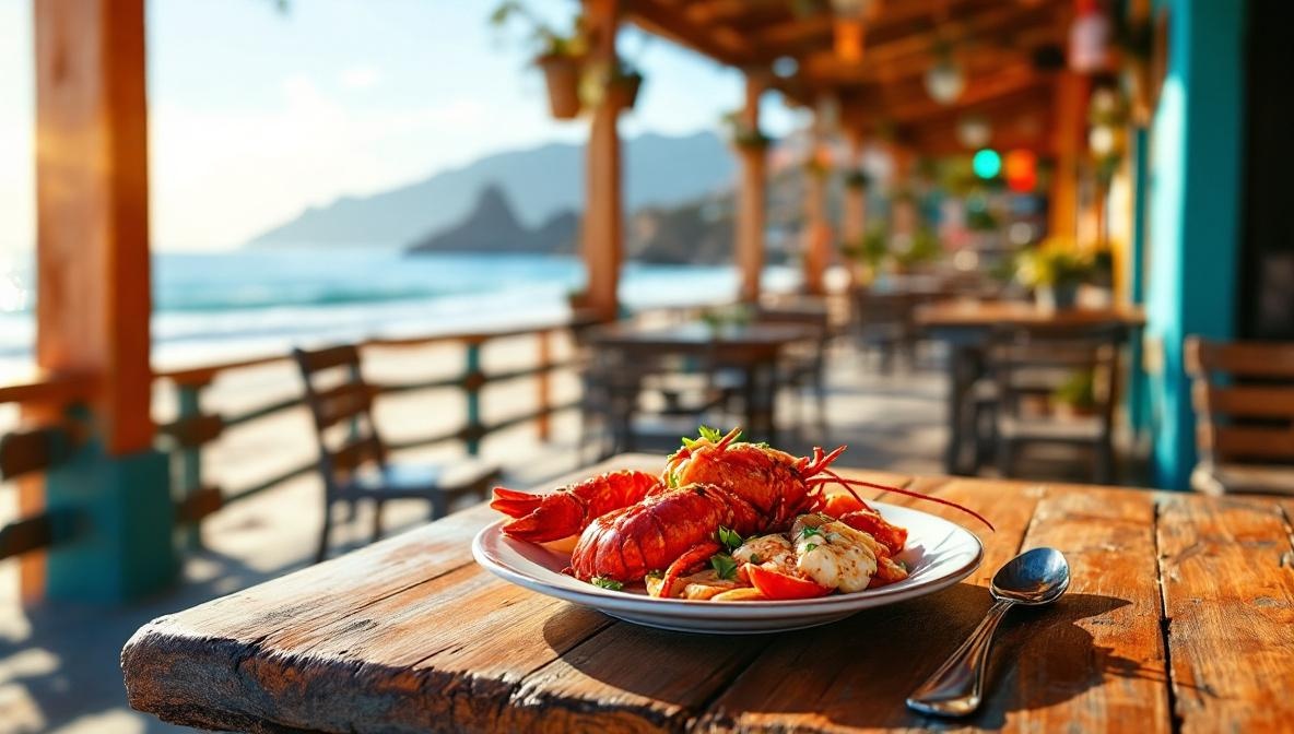 Puerto Nuevo lobster village day trip illustration