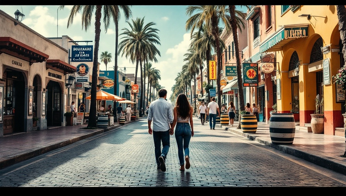 Rosarito Beach day trip San Diego illustration