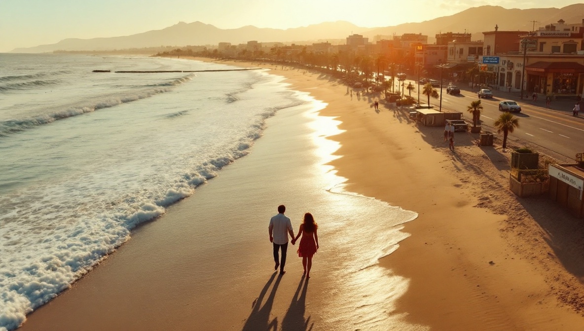 Rosarito Beach day trip San Diego illustration